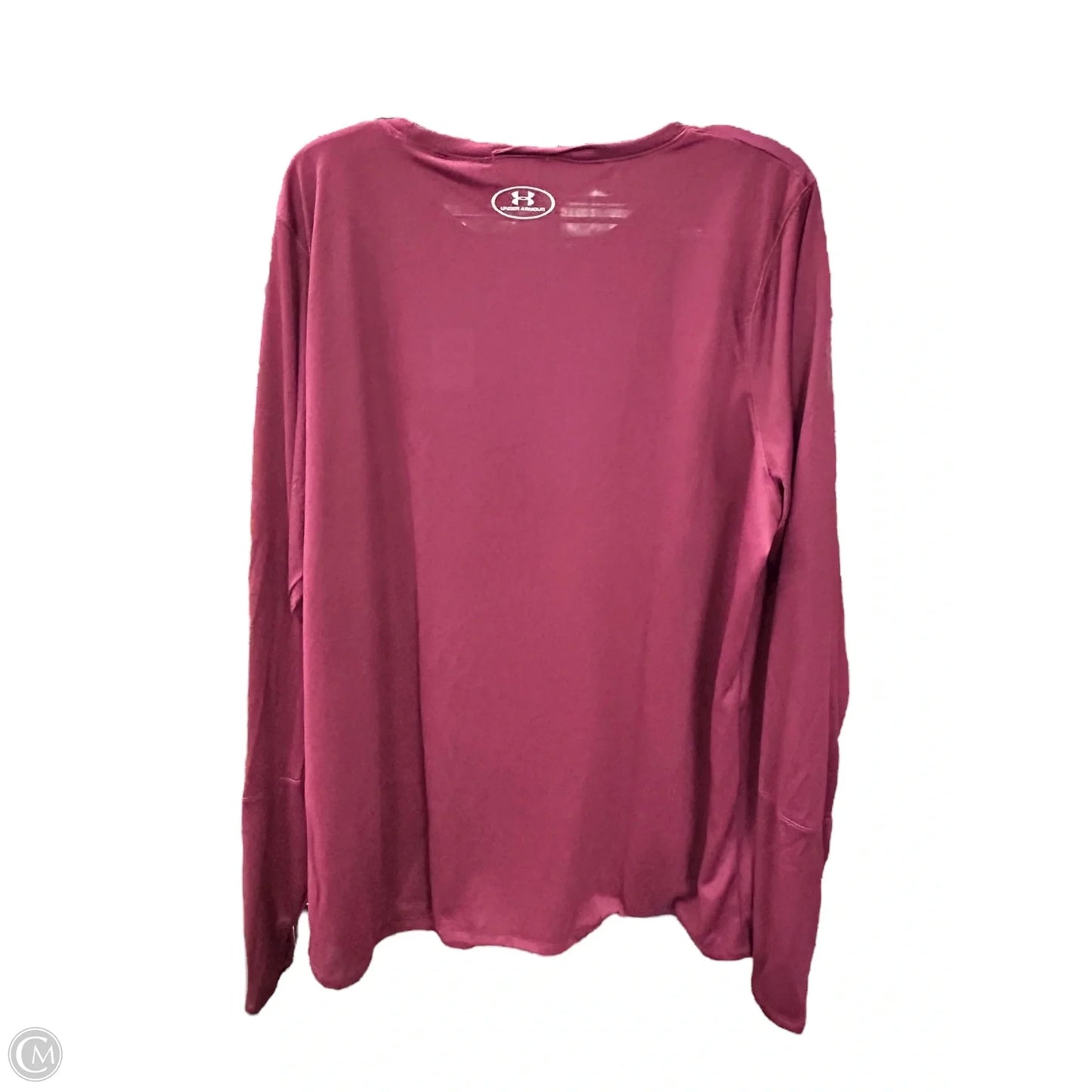 Athletic Top Long Sleeve Crewneck By Under Armour In Maroon, Size: 3x