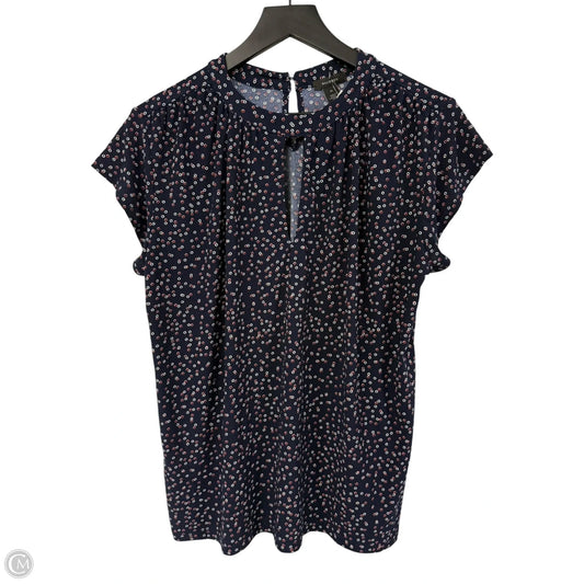 Top Short Sleeve By Halogen In Navy, Size: M