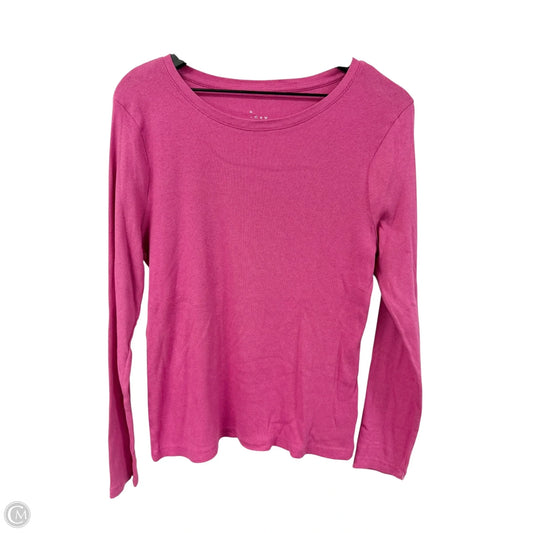 Top Long Sleeve Basic By A New Day In Pink, Size: Xl