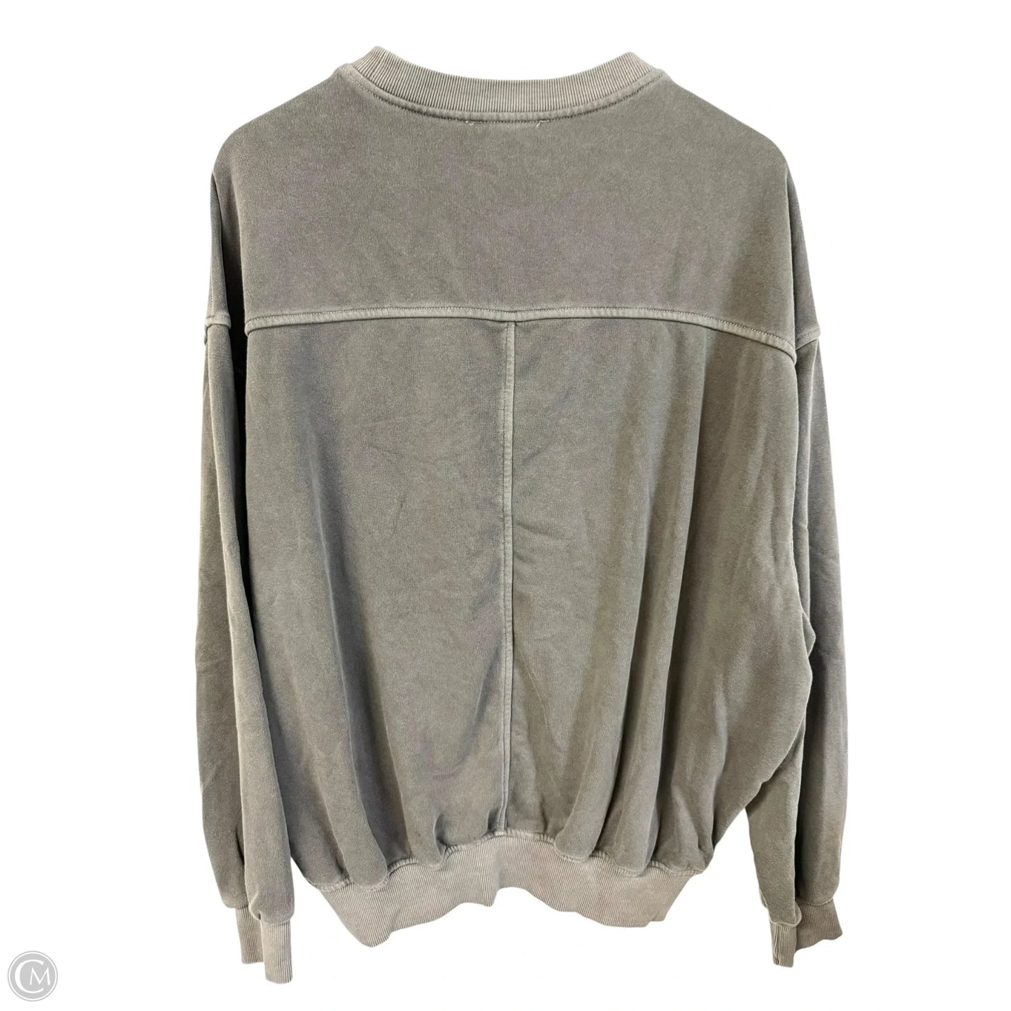 Sweatshirt Crewneck By Zenana Outfitters In Grey, Size: L