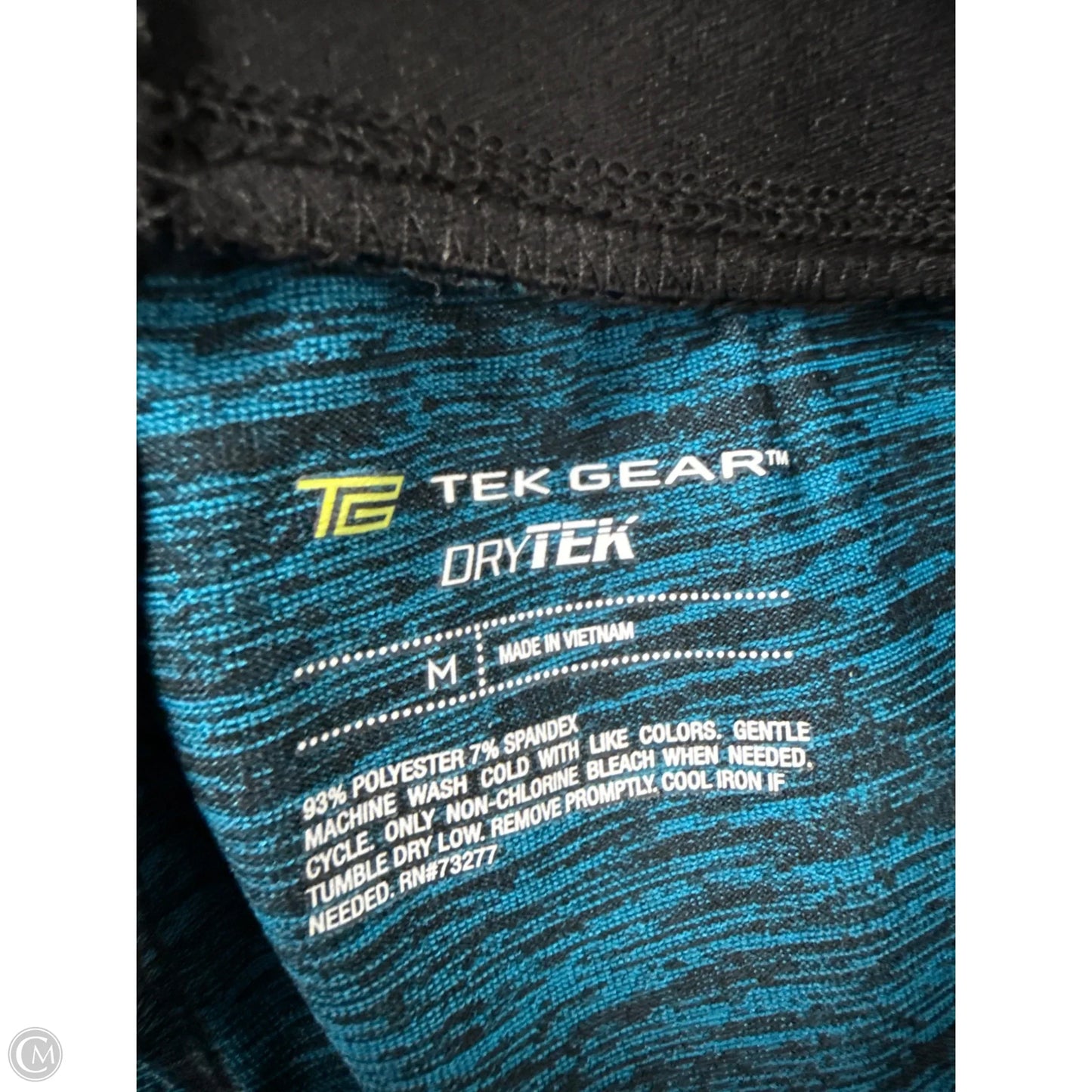 Athletic Shorts By Tek Gear In Black & Blue, Size: M