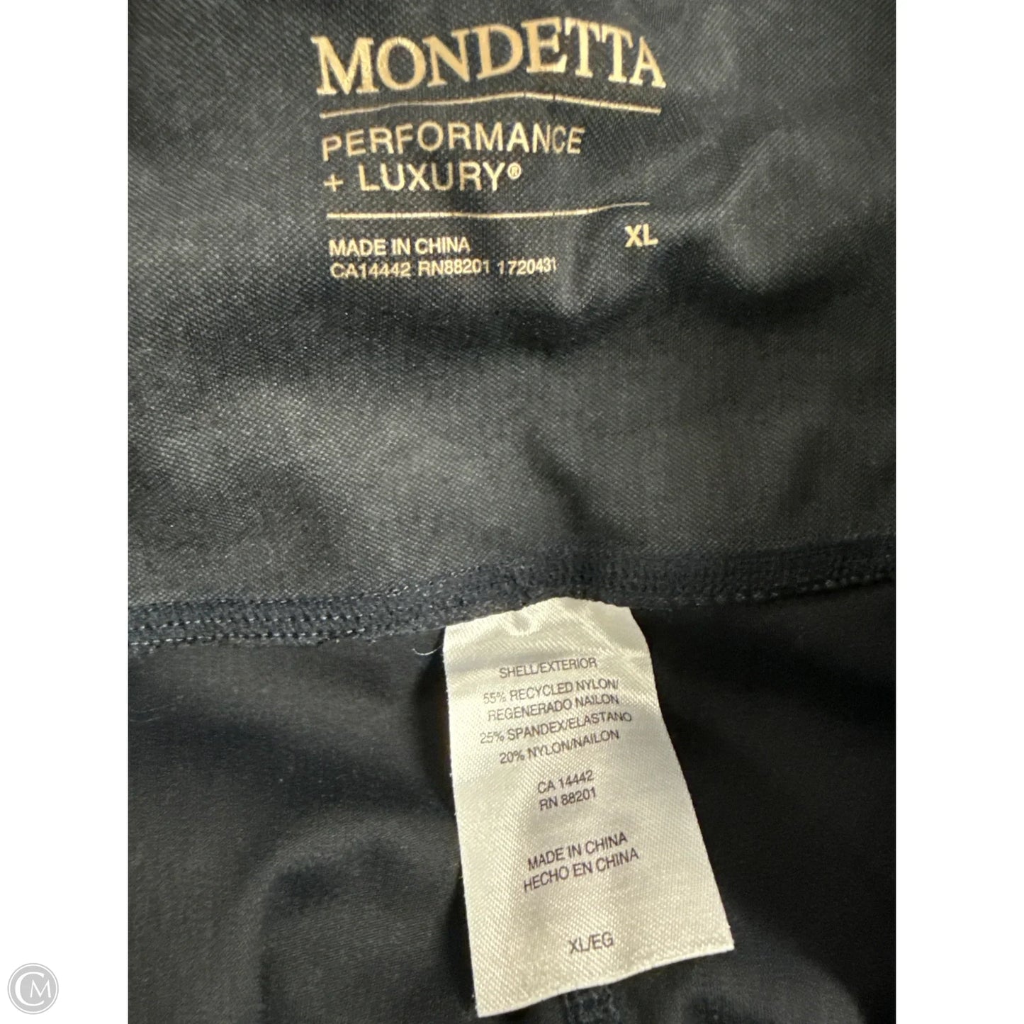 Athletic Leggings By Mondetta In Black, Size: Xl