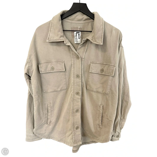 Jacket Shirt By Thread And Supply In Tan, Size: M