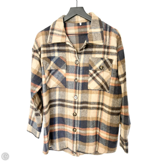 Jacket Shirt By Cme In Checkered Pattern, Size: M