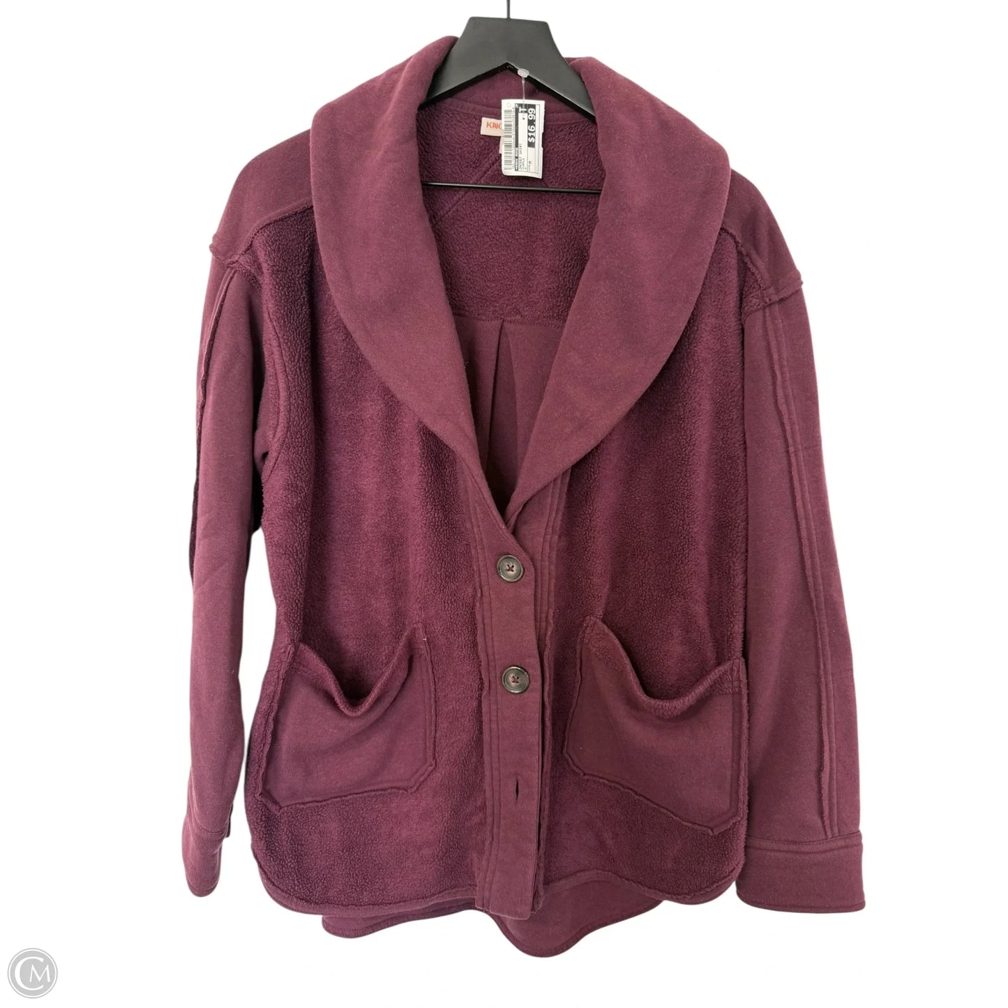 Jacket Shirt By Knox Rose In Purple, Size: M