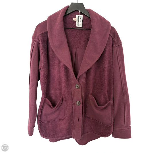 Jacket Shirt By Knox Rose In Purple, Size: M