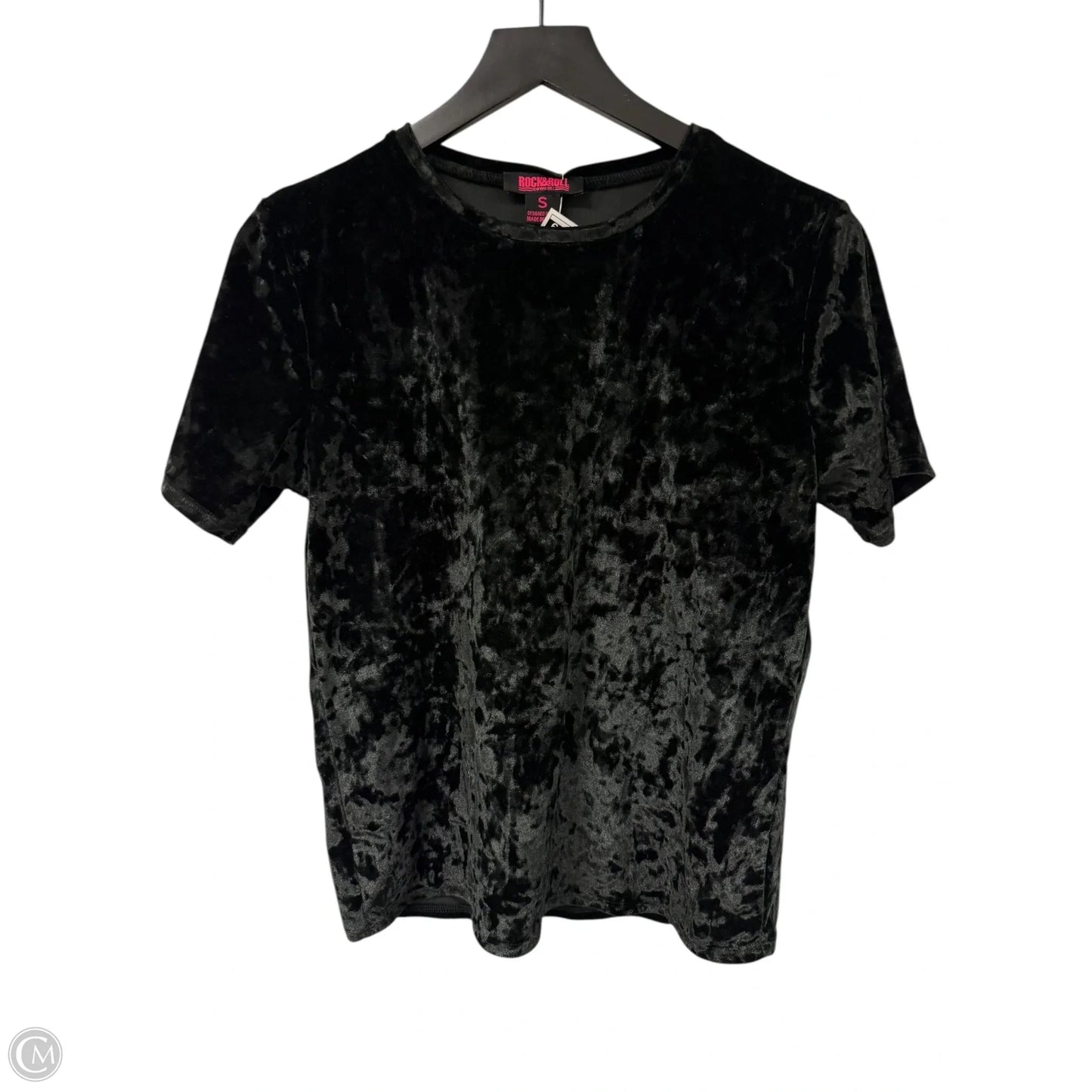 Top Short Sleeve Basic By Rock & Roll In Black, Size: S