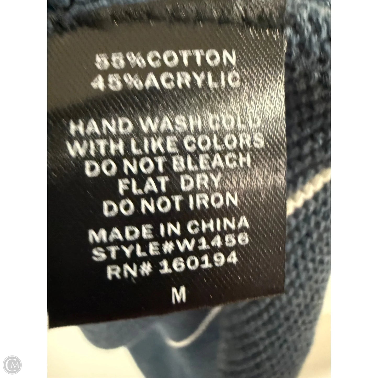 Sweater Short Sleeve By By Together In Blue, Size: M