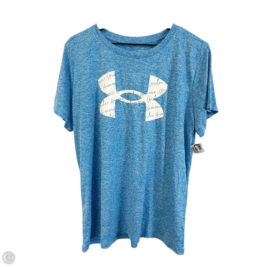 Athletic Top Short Sleeve By Under Armour In Blue, Size: 2x