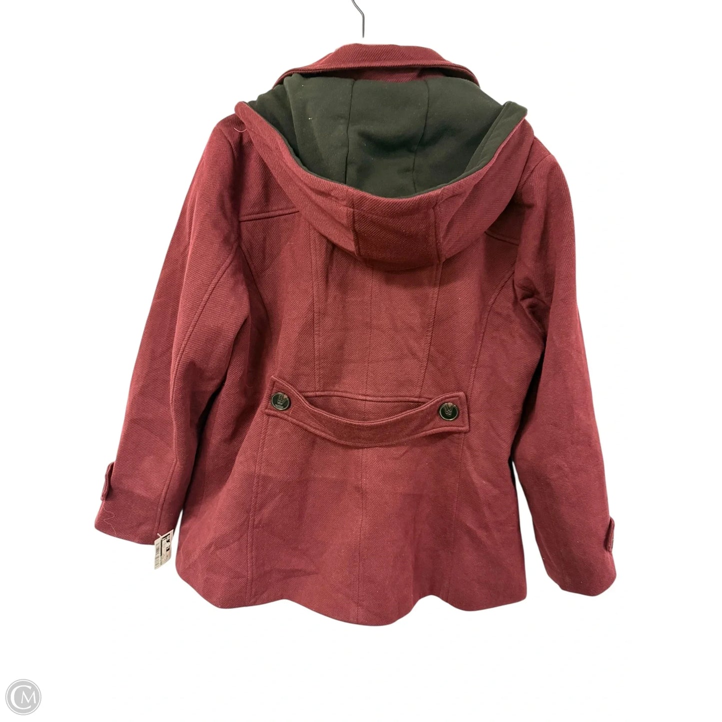 Coat Peacoat By Liverpool In Black & Red, Size: Xxl