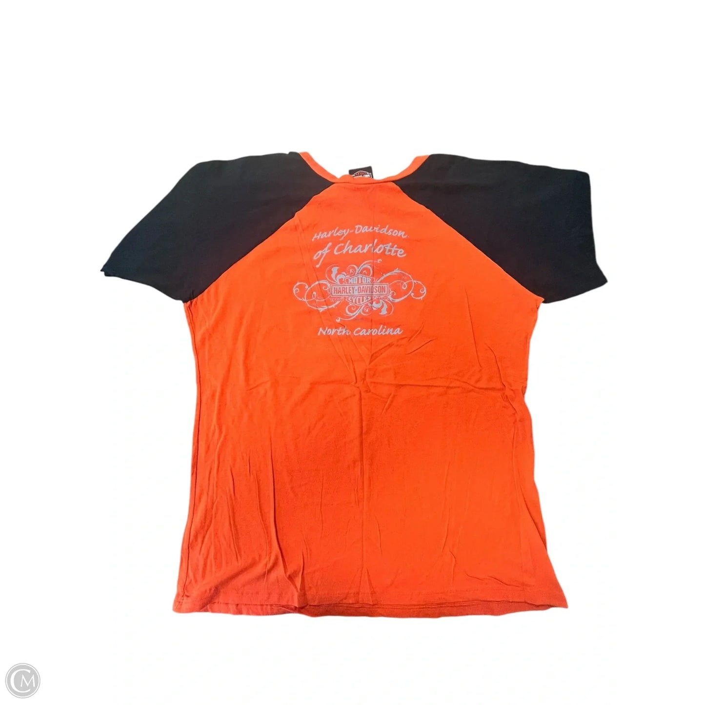 Top Short Sleeve Basic By Harley Davidson In Orange, Size: 1x