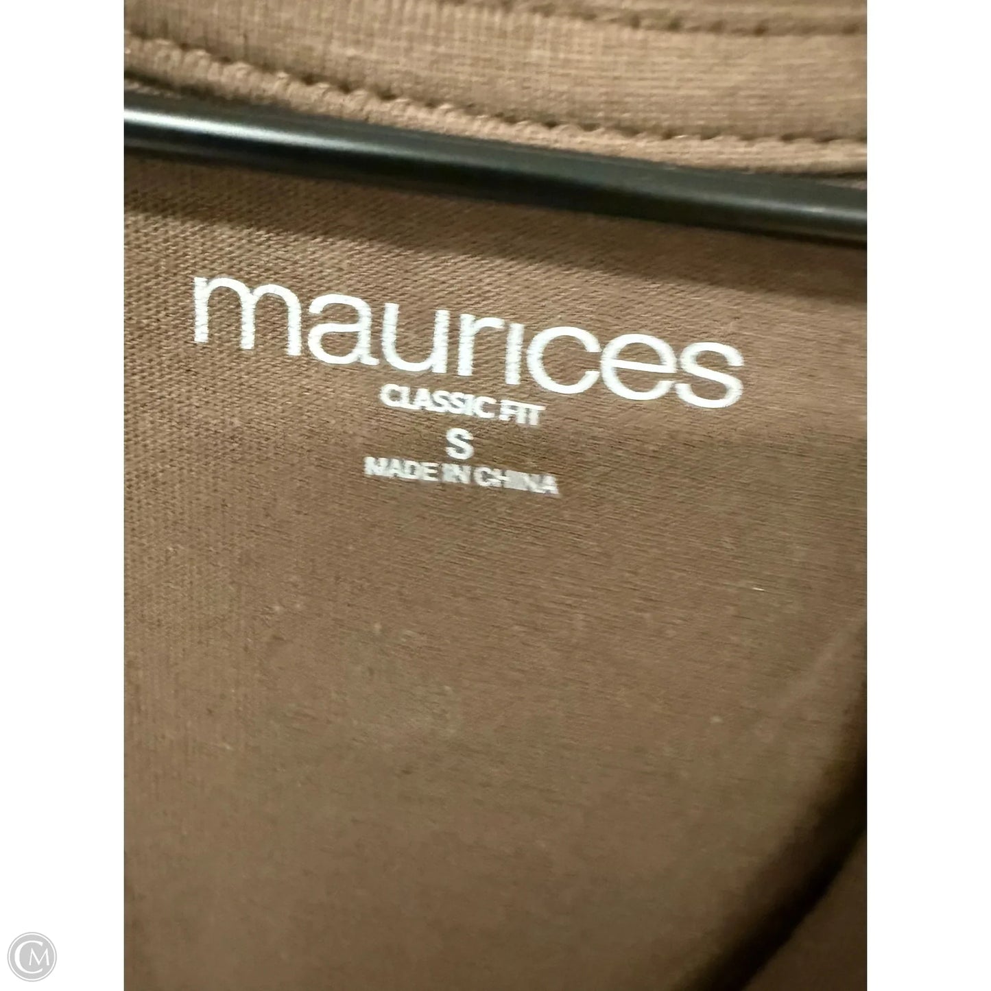 Top Short Sleeve Basic By Maurices In Brown, Size: S