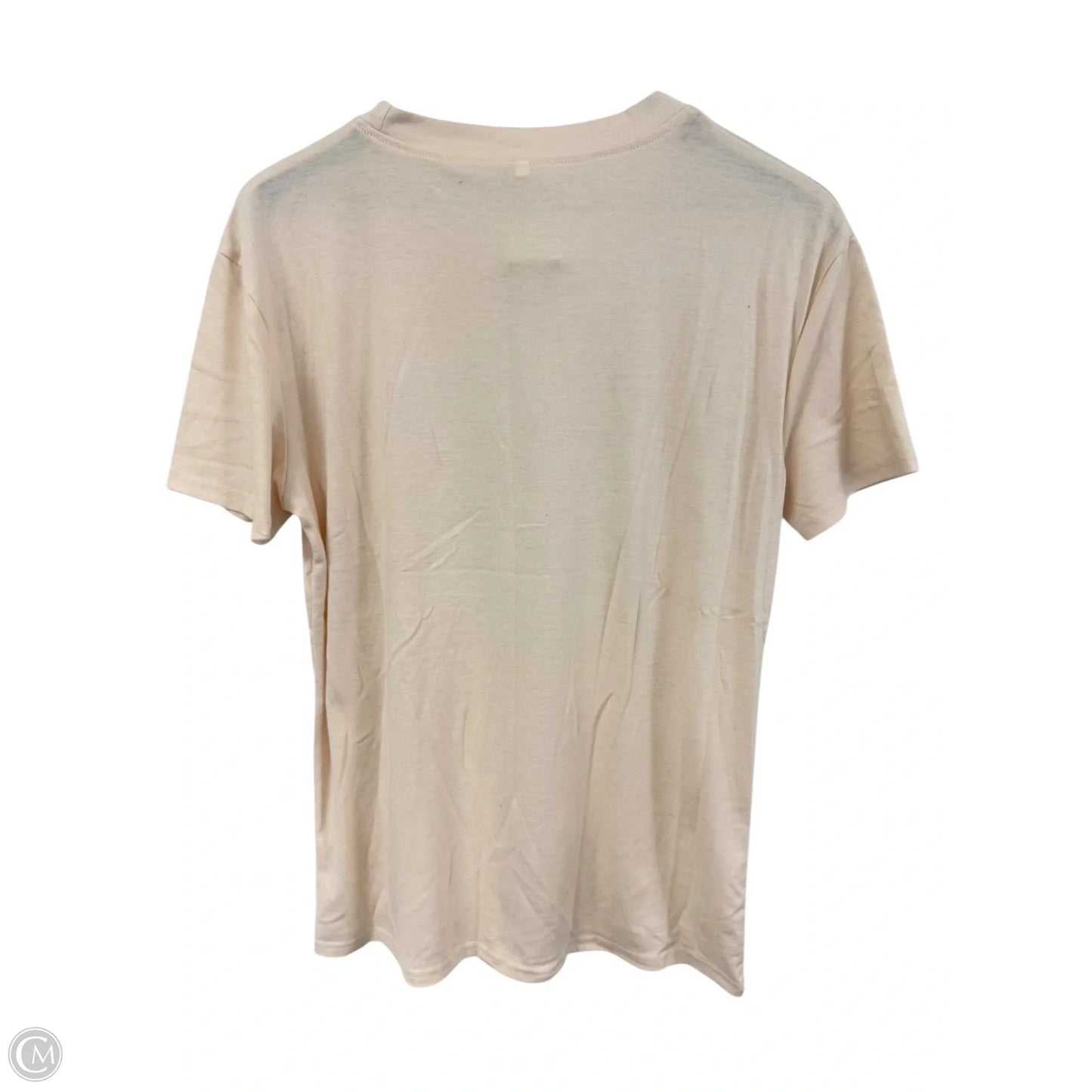 Top Short Sleeve Basic By Cme In Cream, Size: M