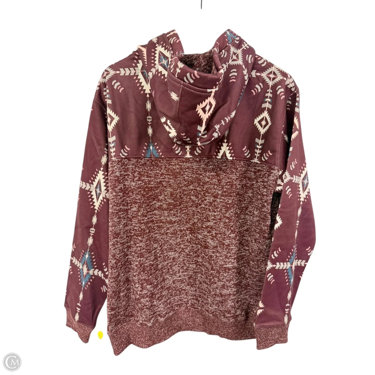 Sweatshirt Hoodie By Cmc In Maroon, Size: L