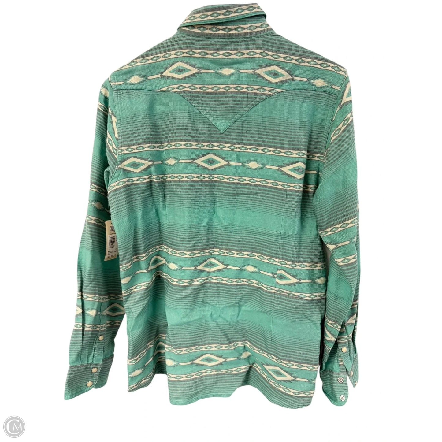 Blouse Long Sleeve By Ariat In Green, Size: L