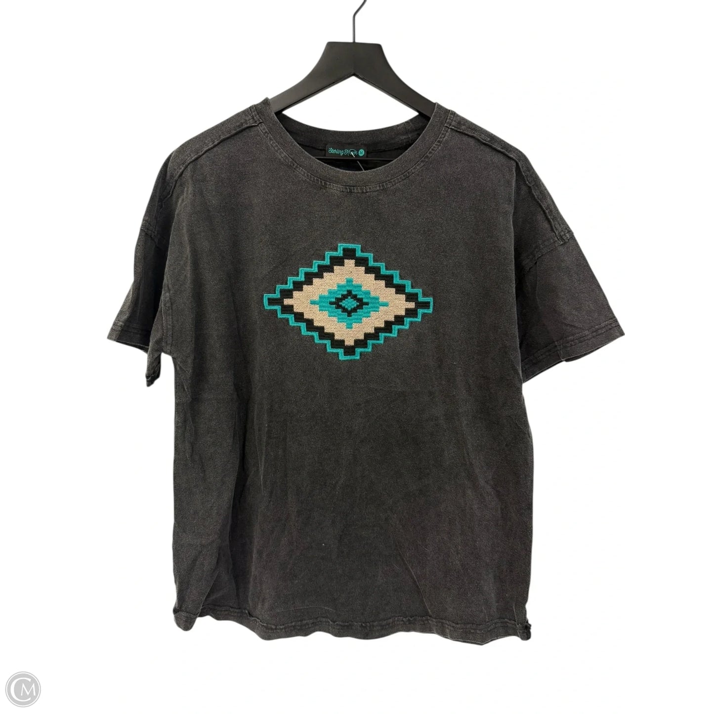 Top Short Sleeve By Clothes Mentor In Grey, Size: M