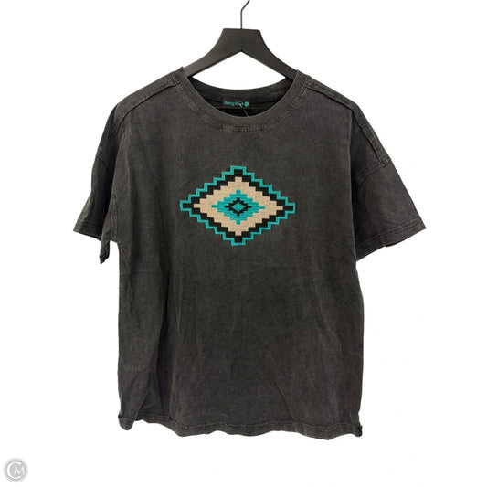 Top Short Sleeve By Clothes Mentor In Grey, Size: M