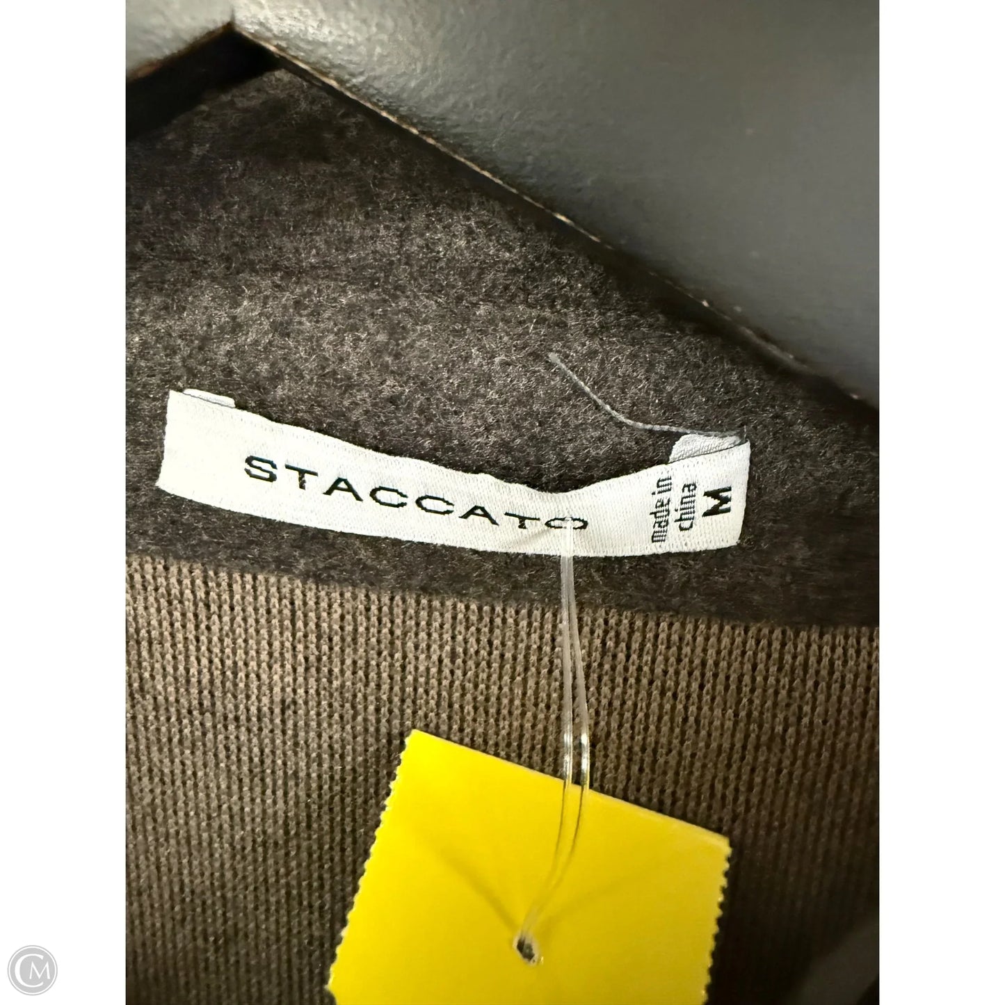 Jacket Shirt By Staccato In Grey & Tan, Size: M