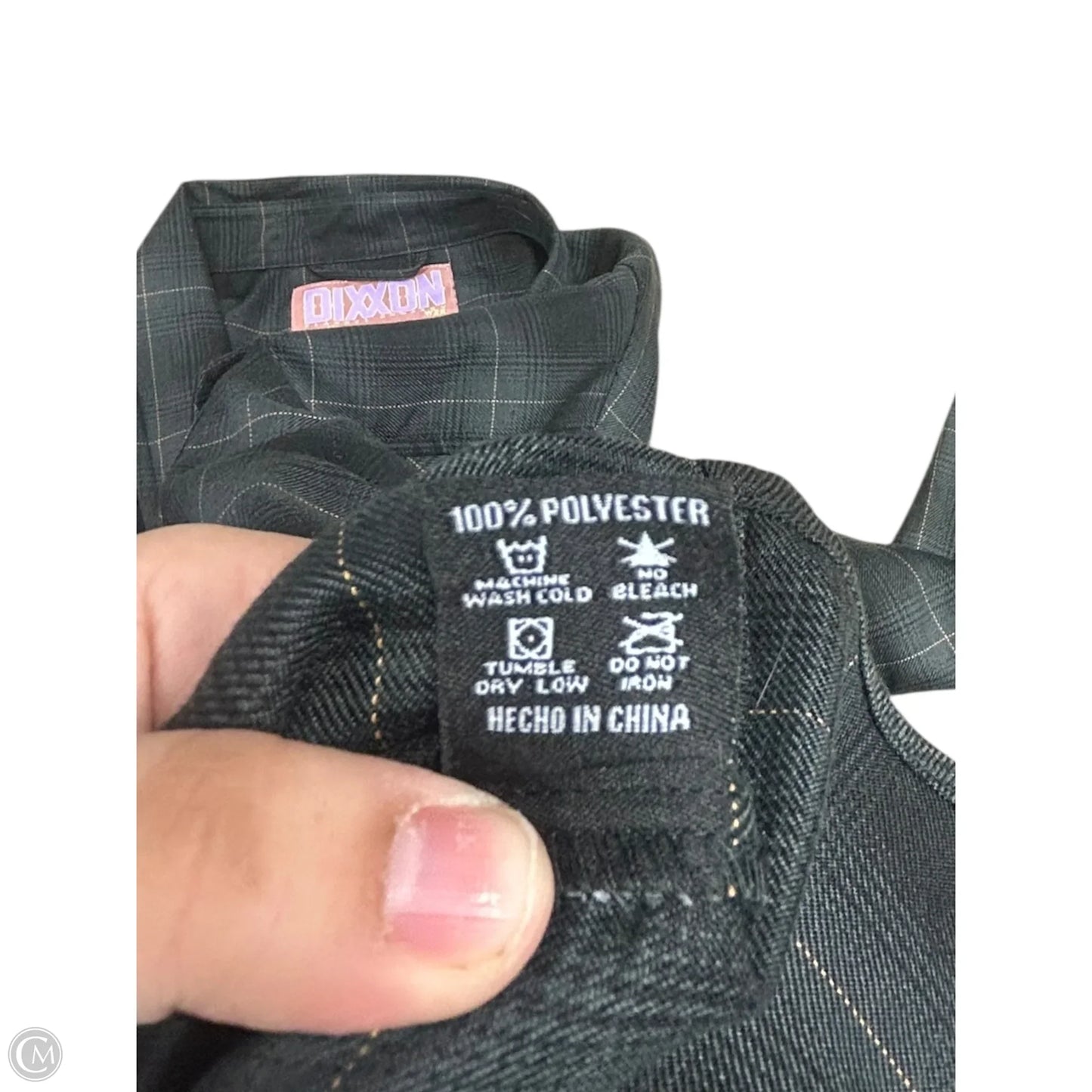 Blouse Long Sleeve By Cmc In Black & Grey, Size: 2x