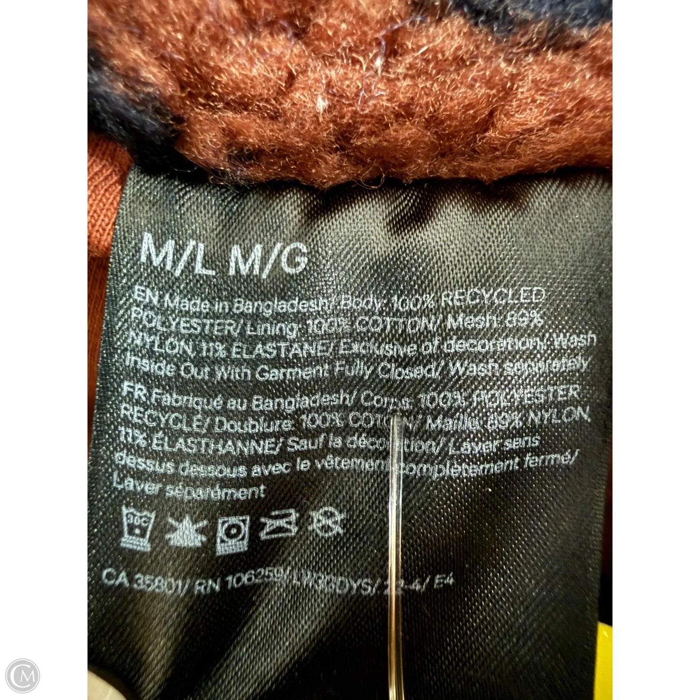 Jacket Faux Fur & Sherpa By Lululemon In Blue & Brown, Size: M