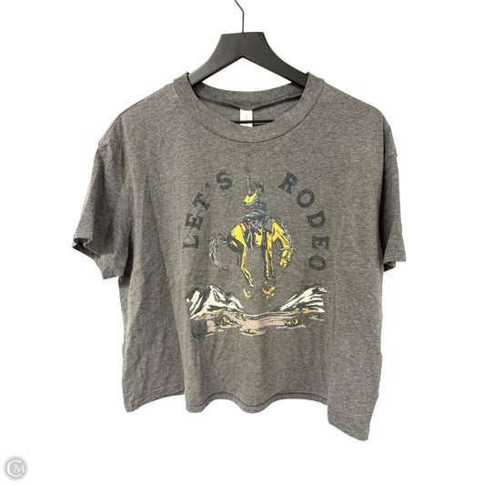 Top Short Sleeve Basic By Clothes Mentor In Grey, Size: Xl