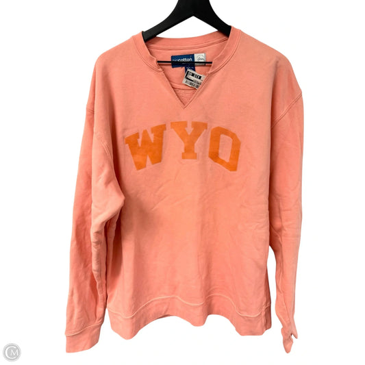 Sweatshirt Crewneck By Clothes Mentor In Peach, Size: Xl