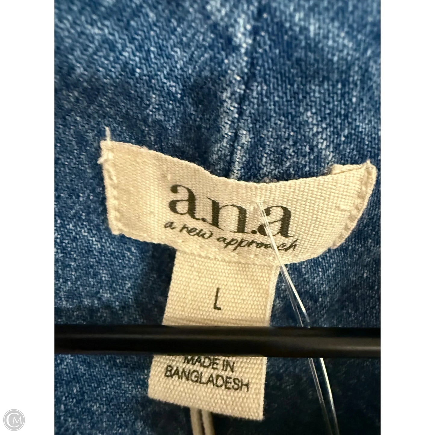 Blazer By Ana In Blue Denim, Size: L