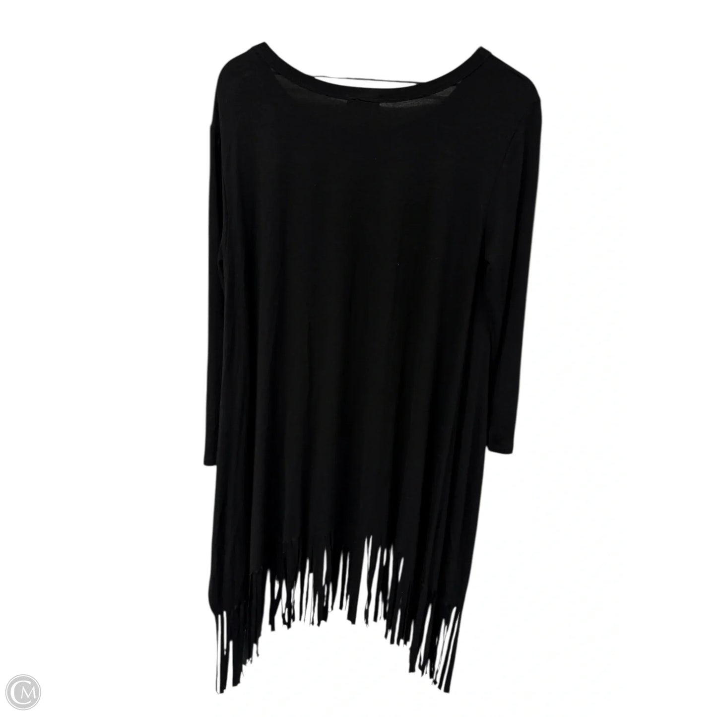 Tunic Long Sleeve By Oddi In Black, Size: L