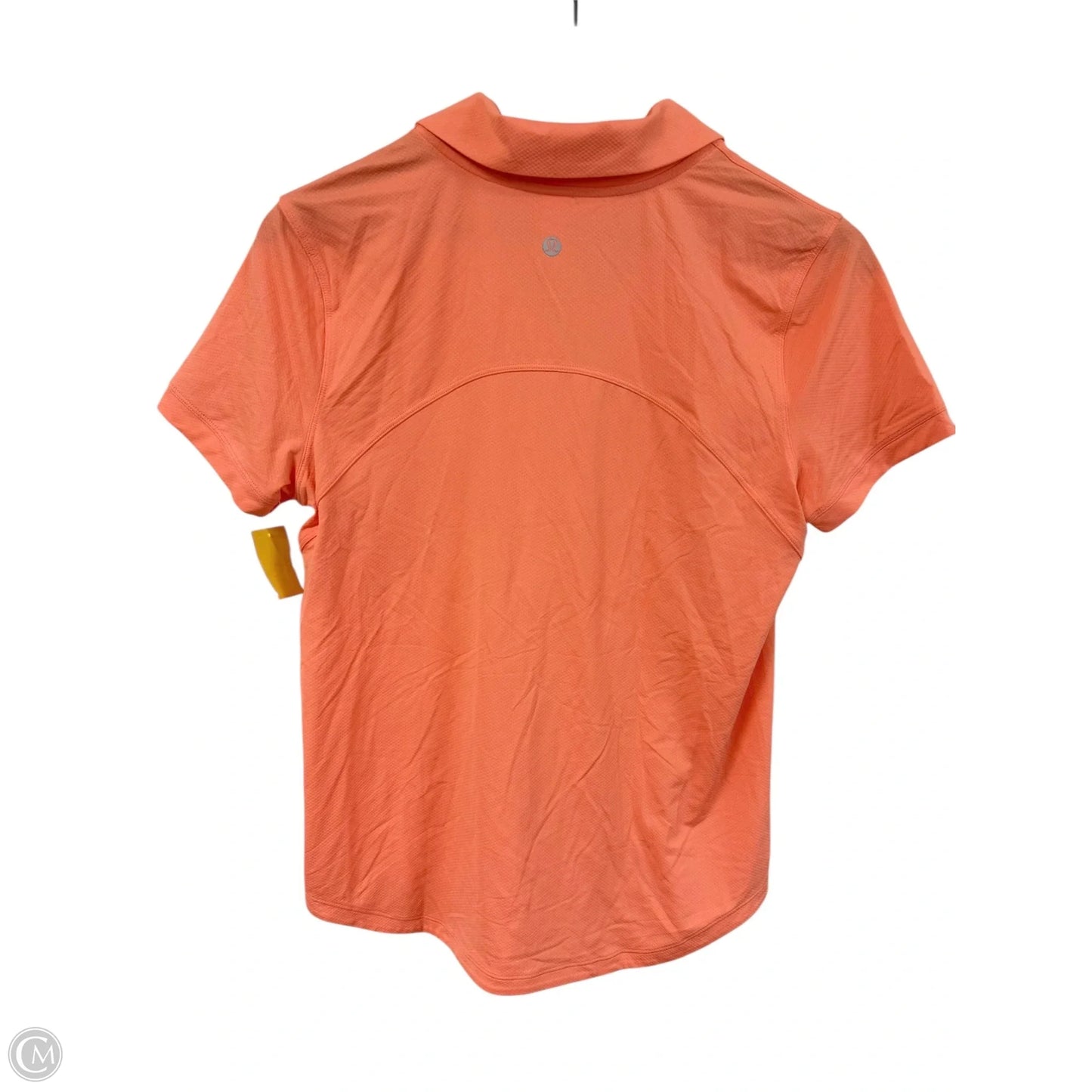 Athletic Top Short Sleeve By Lululemon In Orange, Size: 8