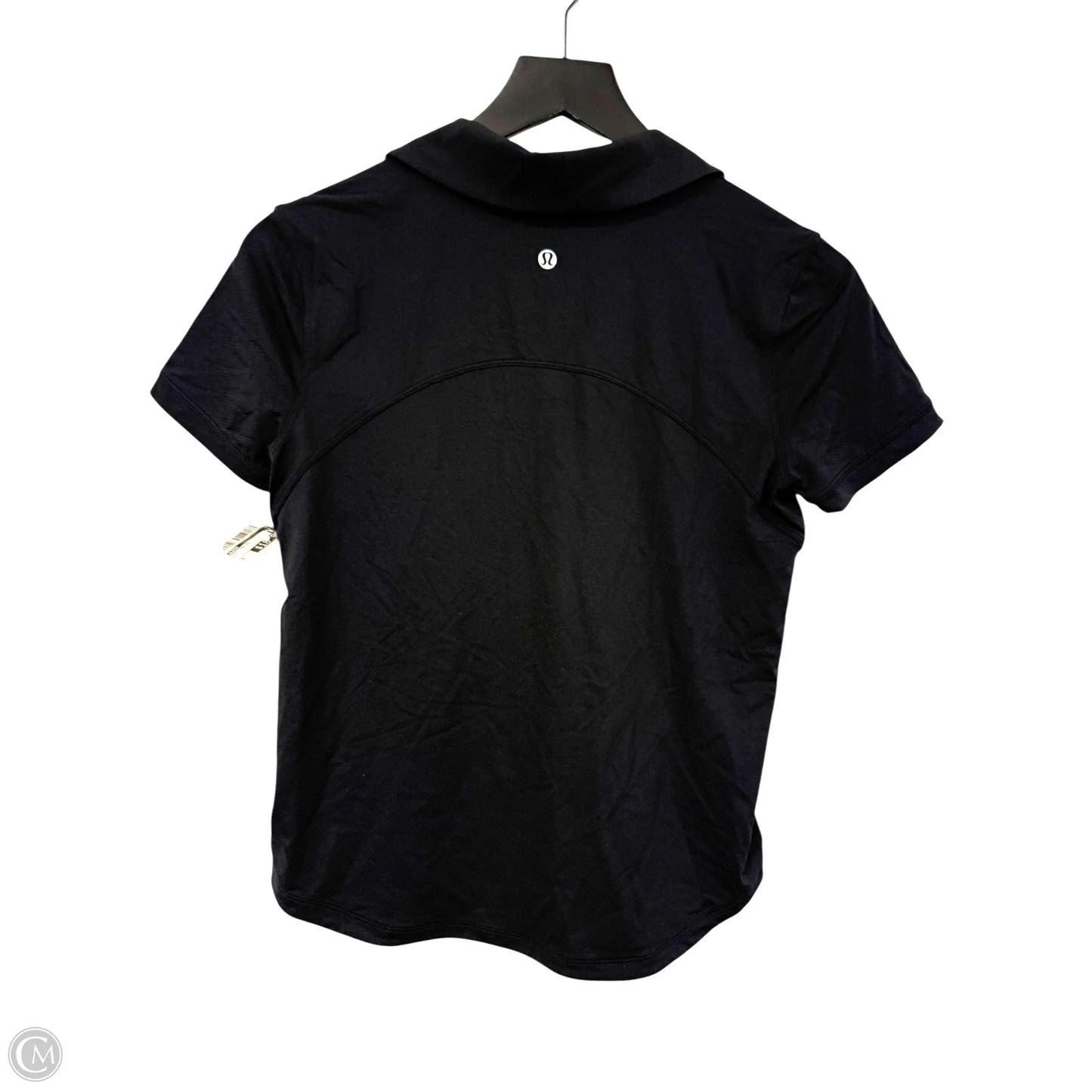 Athletic Top Short Sleeve By Lululemon In Black, Size: 6