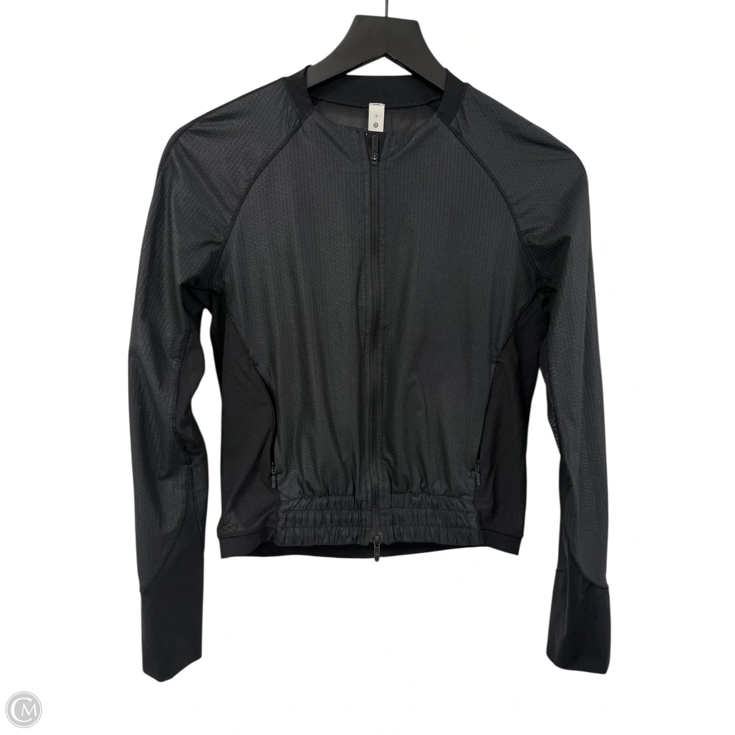 Athletic Jacket By Lululemon In Black, Size: 4
