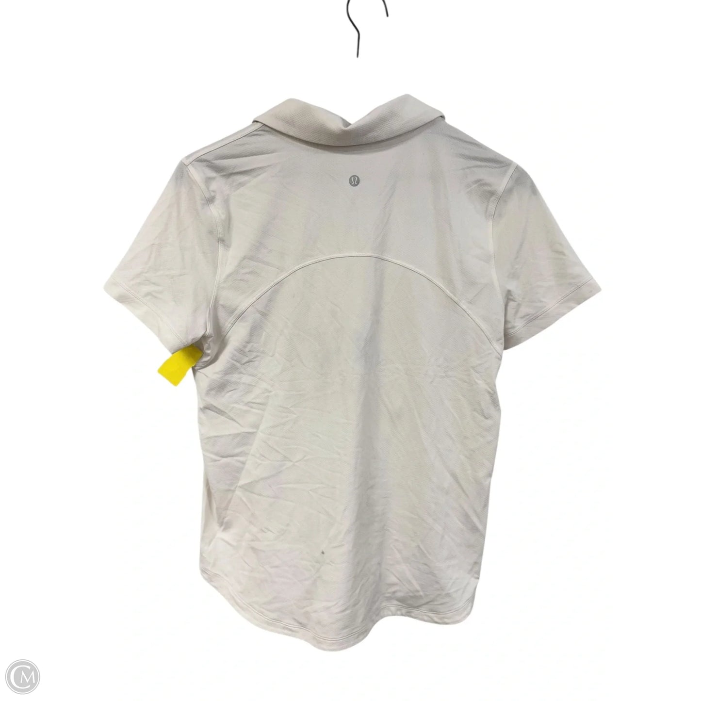 Athletic Top Short Sleeve By Lululemon In White, Size: 8