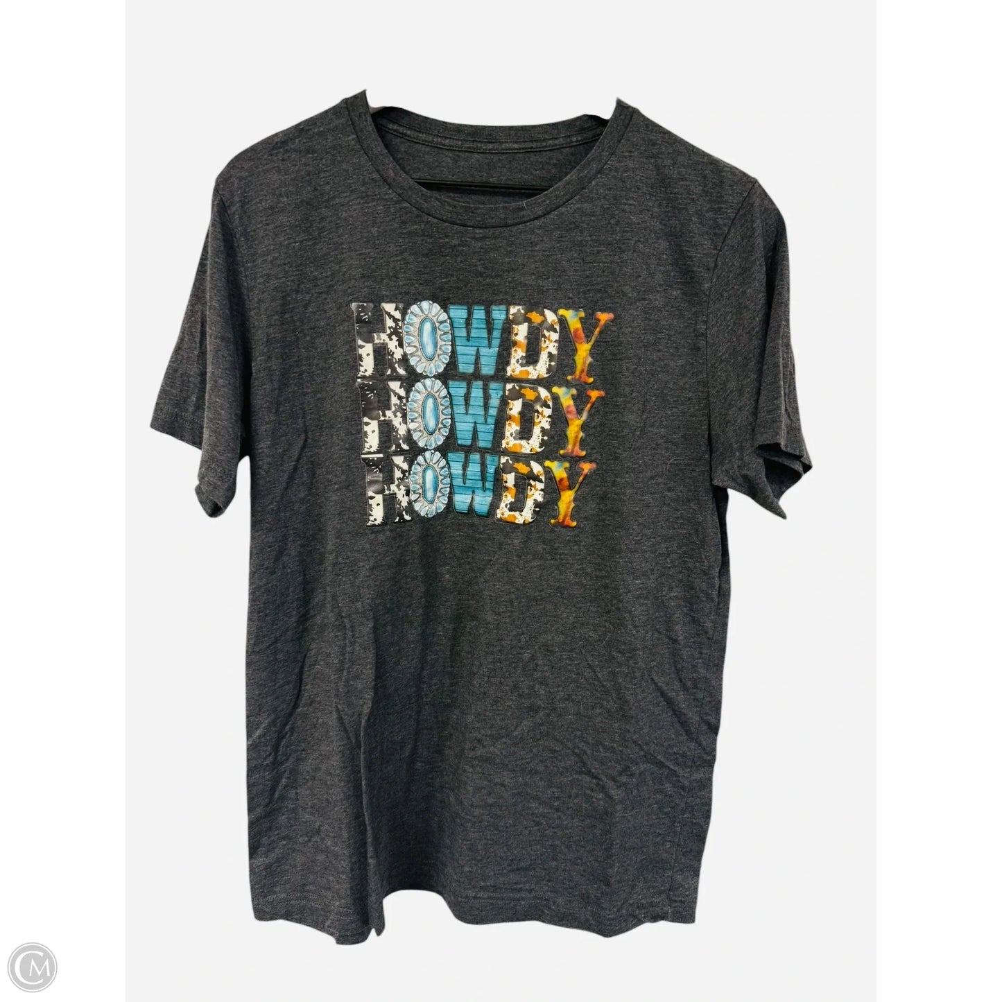 Top Short Sleeve Basic By Cme In Grey, Size: L