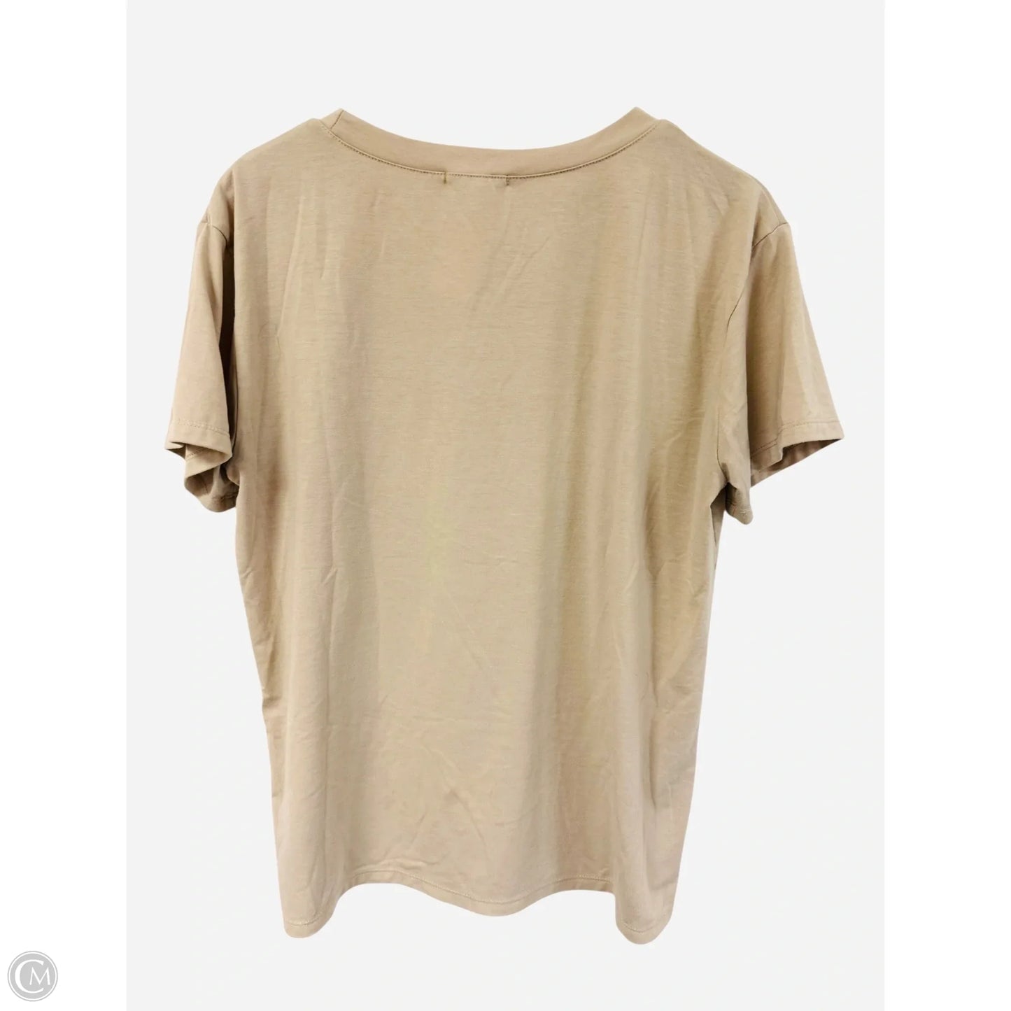 Top Short Sleeve Basic By Clothes Mentor In Tan, Size: L