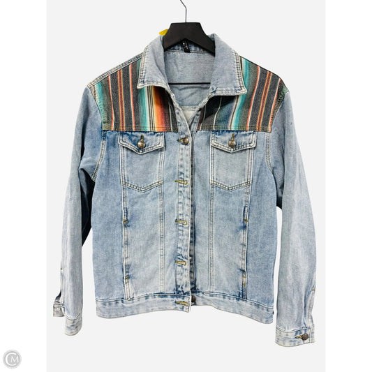 Jacket Denim By Crazy Train In Blue Denim, Size: M