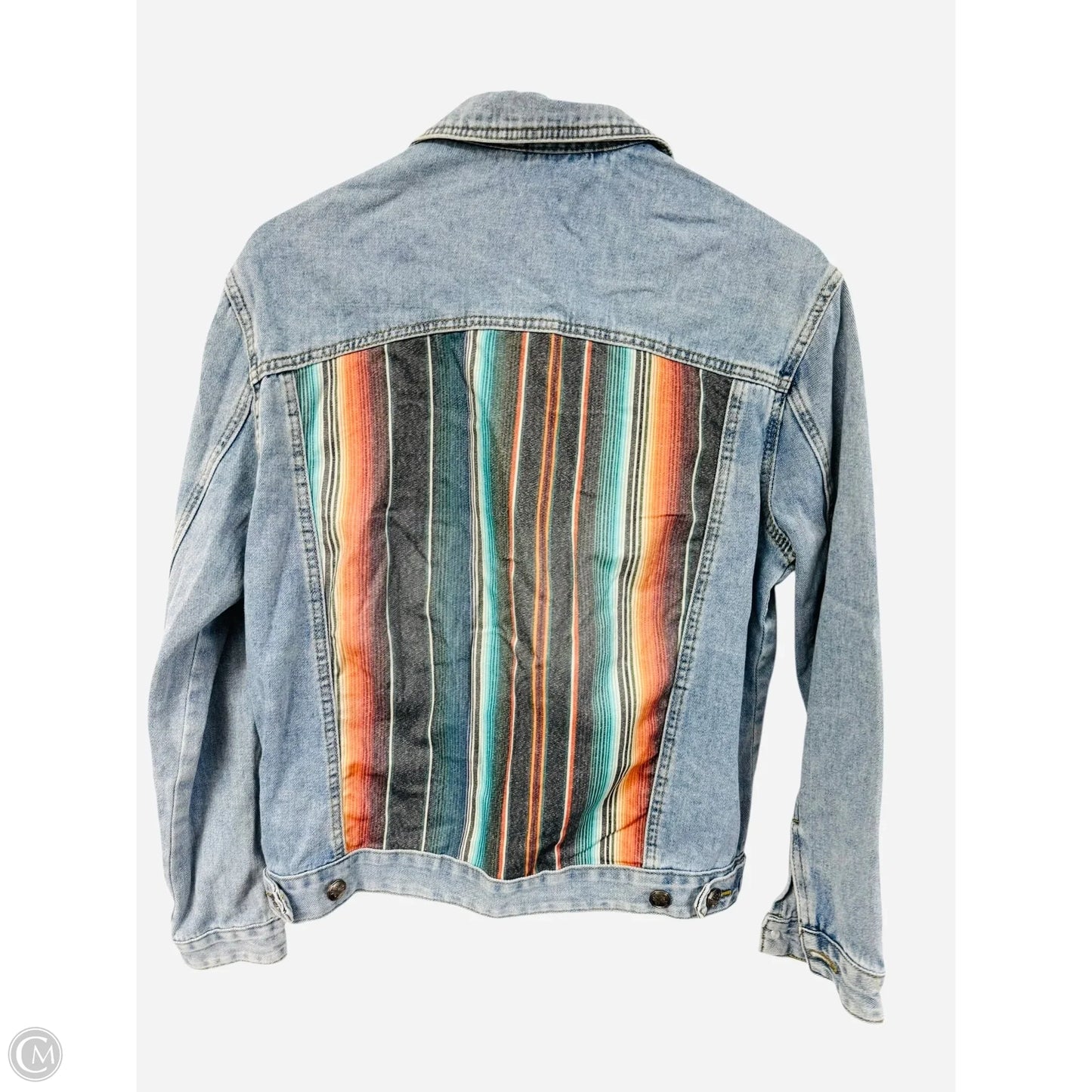 Jacket Denim By Crazy Train In Blue Denim, Size: M