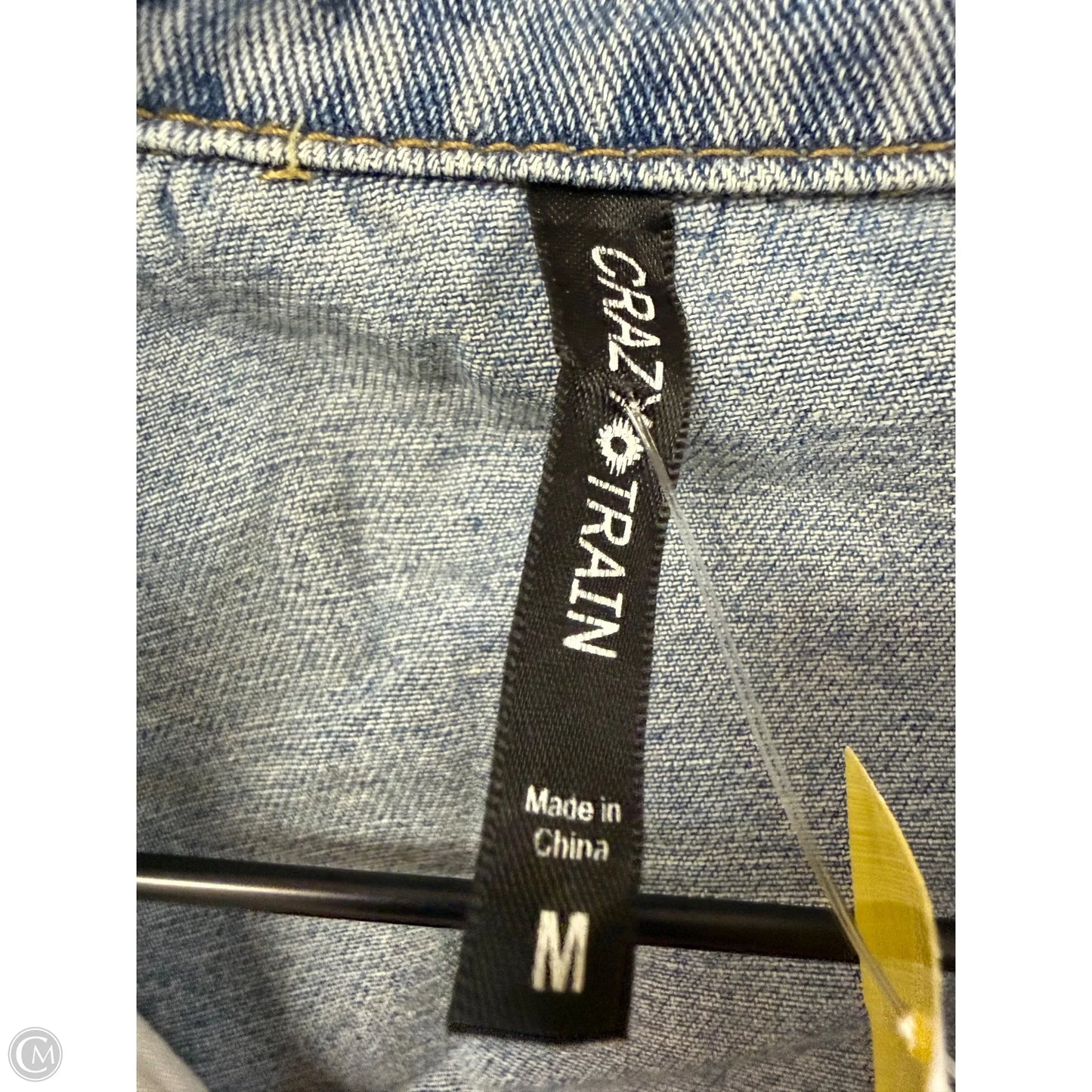 Jacket Denim By Crazy Train In Blue Denim, Size: M