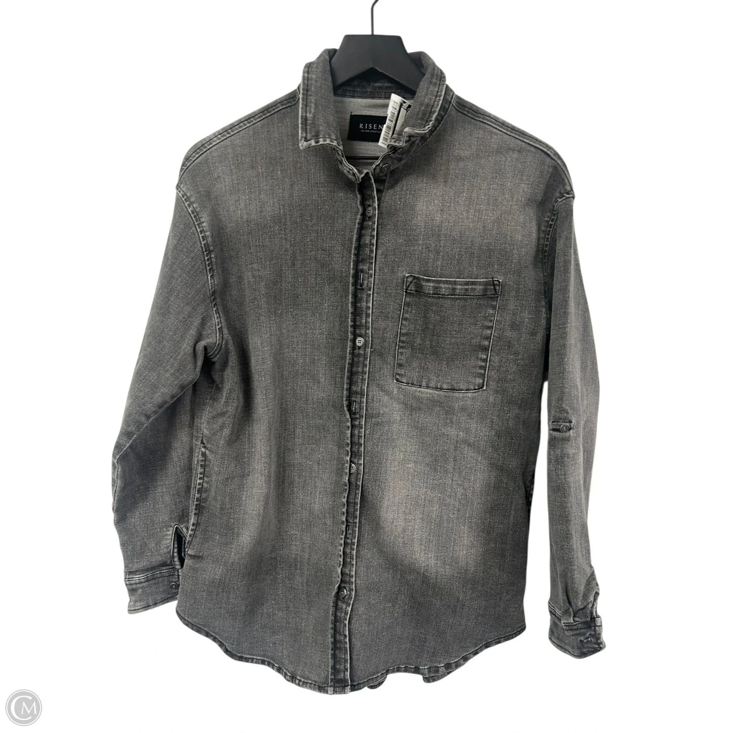 Jacket Denim By Risen In Grey Denim, Size: S