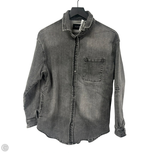 Jacket Denim By Risen In Grey Denim, Size: S