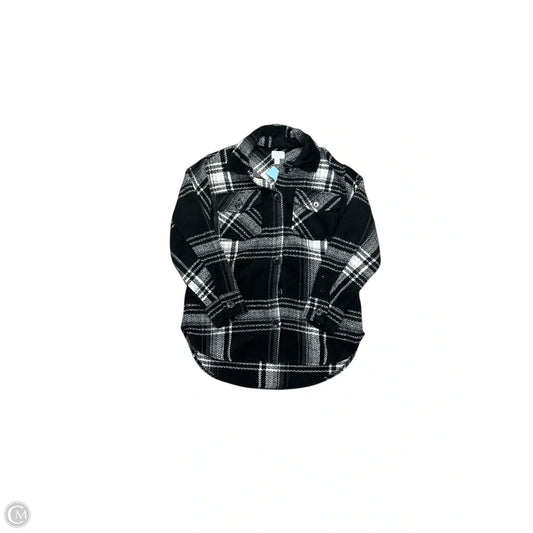 Jacket Shirt By Time And Tru In Black & Cream, Size: Xs
