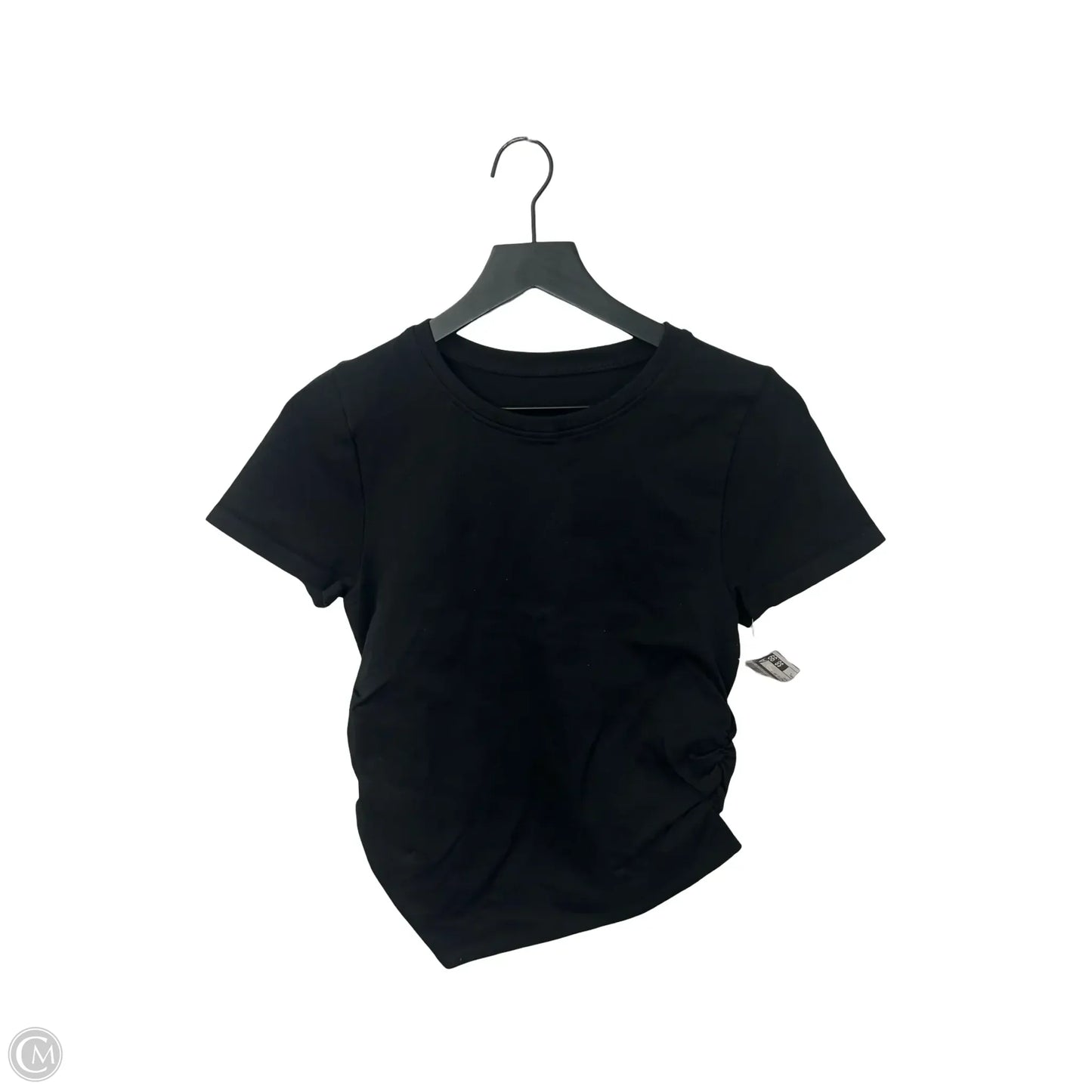 Athletic Top Short Sleeve By Oqq In Black, Size: L