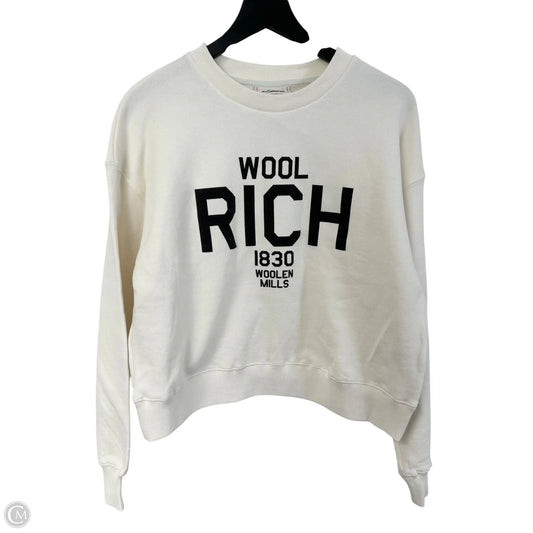 Sweatshirt Crewneck By Woolrich In White, Size: M