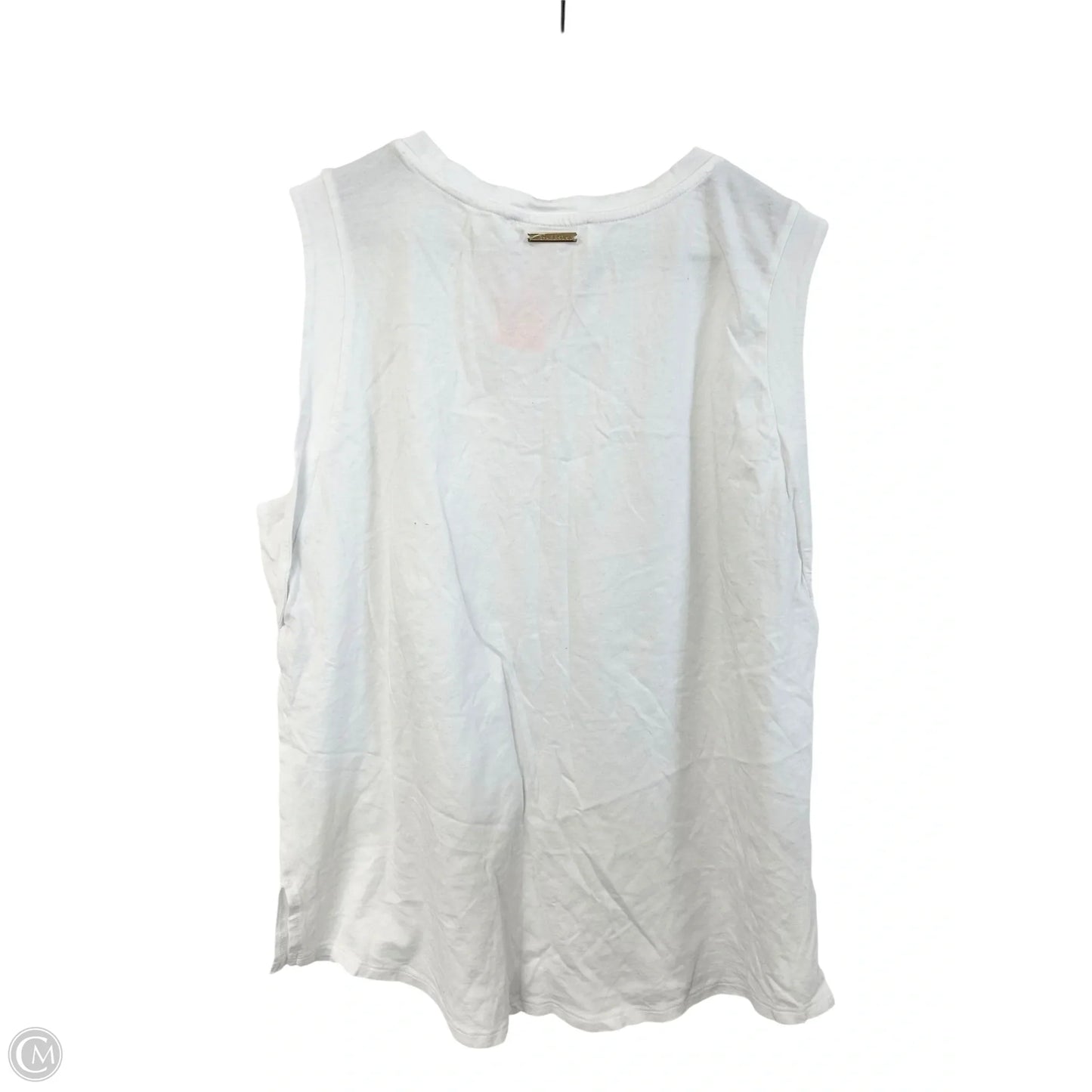 Top Sleeveless Designer By Michael Kors In White, Size: Xl