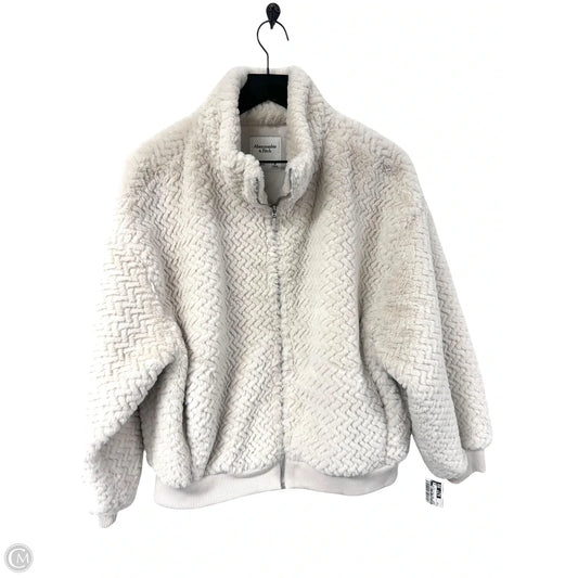 Jacket Faux Fur & Sherpa By Abercrombie And Fitch In Cream, Size: M
