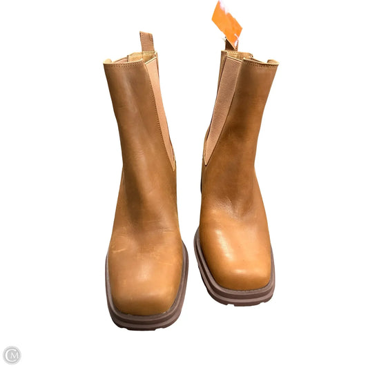 Boots Ankle Heels By Crown Vintage In Brown, Size: 10