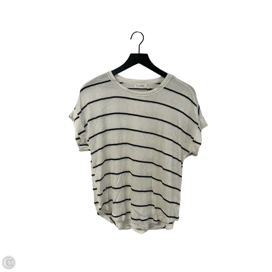 Top Short Sleeve By Blu Pepper In Blue & White, Size: S