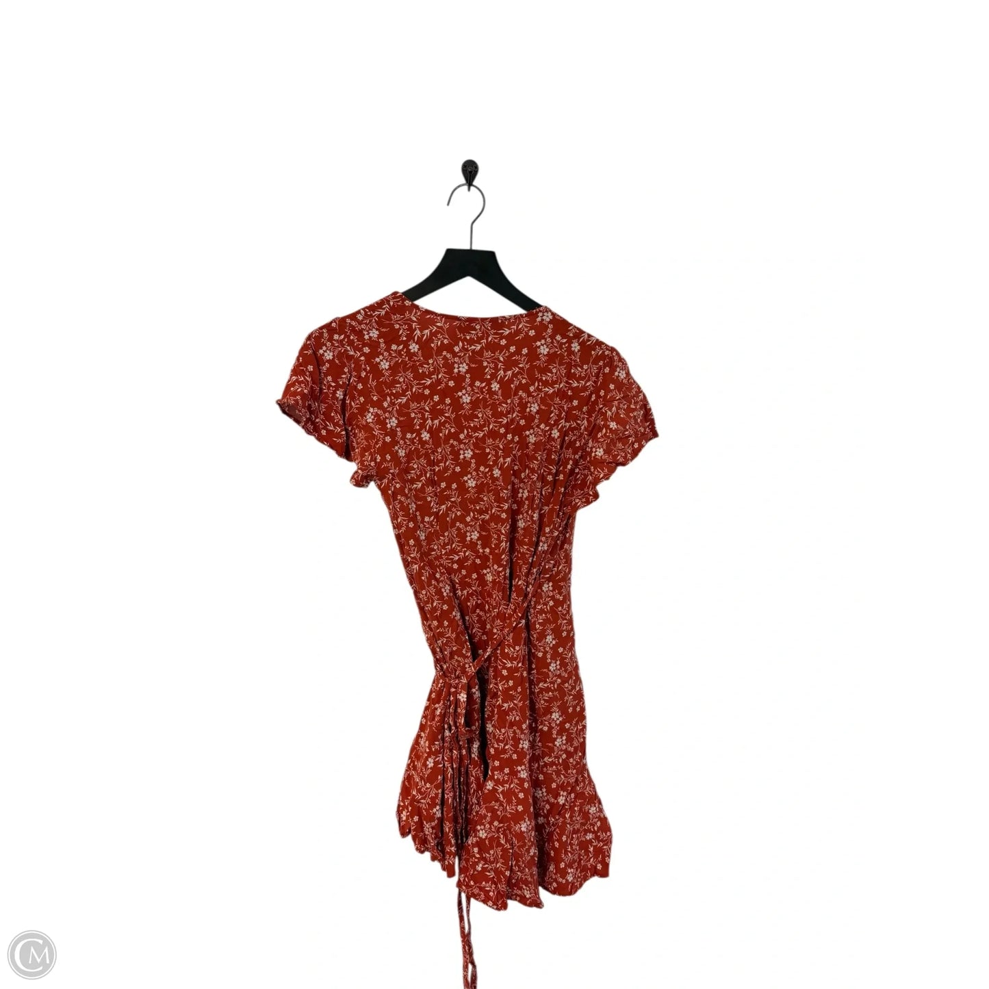 Dress Casual Short By Blue Rain In Orange & White, Size: M