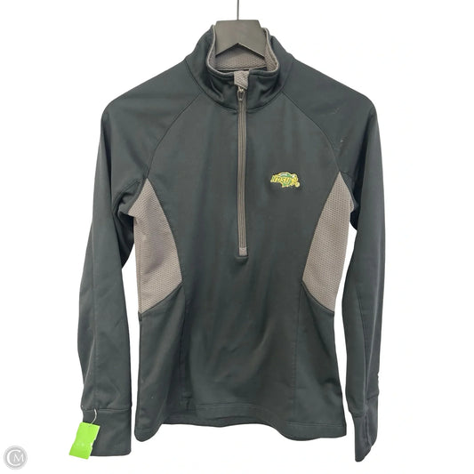 Athletic Top Long Sleeve Collar By Under Armour In Black, Size: S
