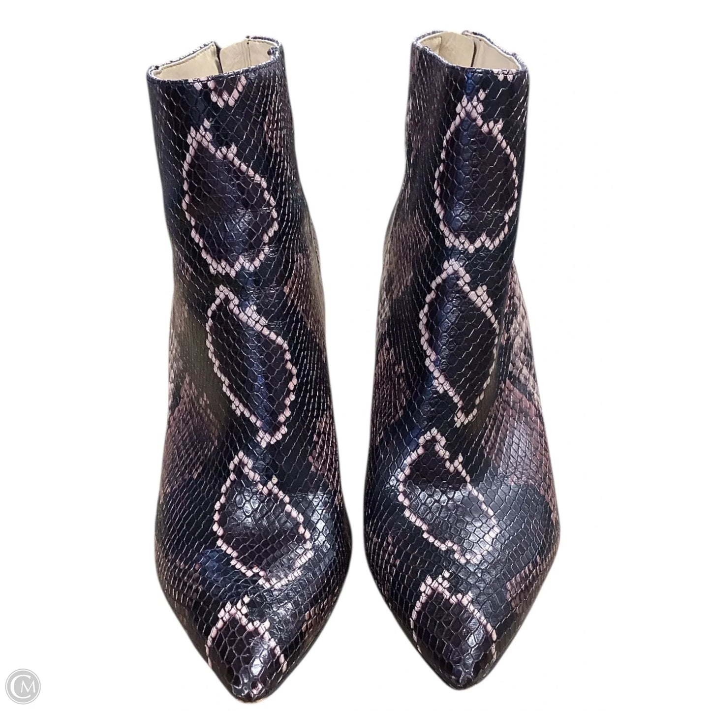 Boots Ankle Heels By Vince Camuto In Black & Pink, Size: 8.5