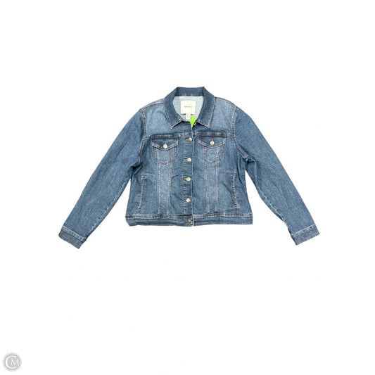 Jacket Denim By Nine West In Blue Denim, Size: Xl